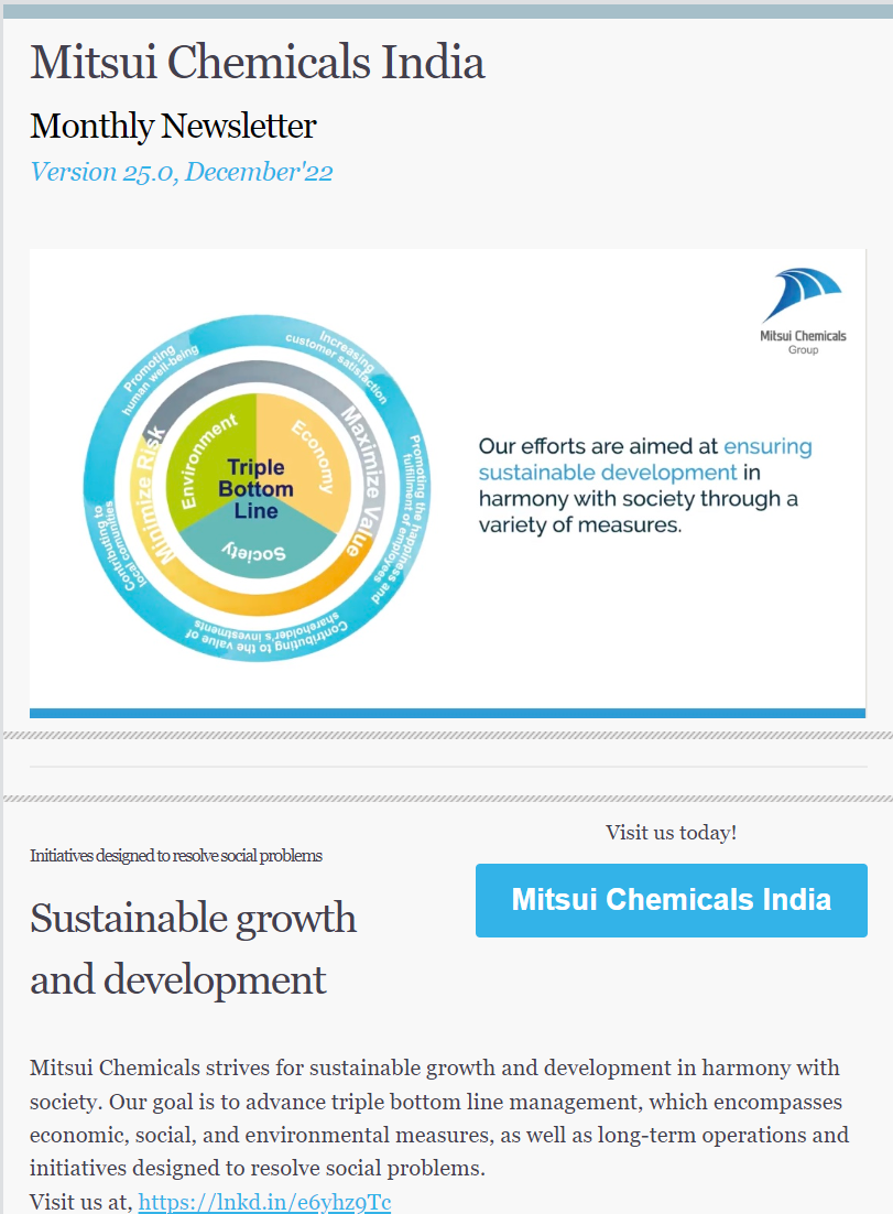 Mitsui Chemicals India dec'22 newsletter ss